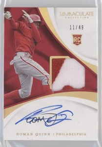 2017 Panini Immaculate Gold /49 Roman Quinn #133 RPA Rookie Patch Auto RC