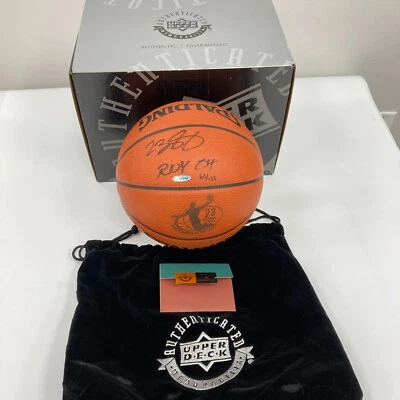 LeBron James "2004 Rookie Of The Year" Signed Basketball With UDA Upper Deck COA - Image 1 of 4