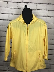 VTG L.L Bean Women's Windbreaker Lightweight Pullover Rain Jacket Sz L Yellow - Picture 1 of 7
