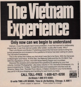 1986 Vintage Print Ad The Vietnam Experience Only now can we Time Life Books - Bild 1 von 2