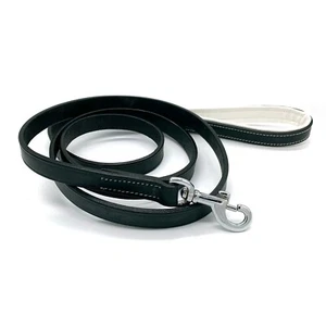 6 ft Leather Dog Leash With Padded Handle Full Grain Bridle Leather 3/4" Wide - Picture 1 of 33