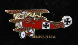 SOMBRERO ROJO BARON FOKKER DR 1 SOLAPA PIN UP ALEMÁN LUFTWAFFE WW 1 ALA PILOTO ALA WOW - Imagen 1 de 1