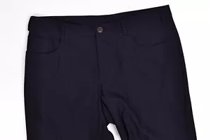 Canali Impeccabile Pantalone Abito Lana Piatto Fronte Uomo Blu 34 X 30 - Foto 1 di 10