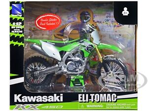 KAWASAKI KX 450 #1 ELI TOMAC 1/12 DIECAST MOTORCYCLE MODEL BY NEW RAY 58113