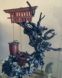 Japanese vintage Folk Root Art Wishing Well - Picture 1 of 1