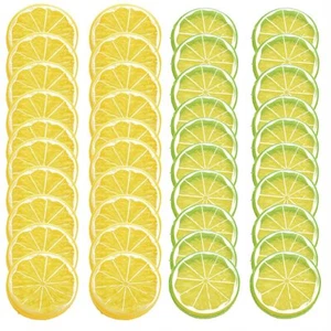 40 PCS Artificial Lemon Slices - Simulation Lemon Slices Plastic Fake Fruit A... - Picture 1 of 9