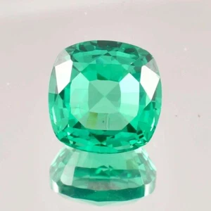 AAA+ Natural Green Colombian Emerald Cushion Cut Loose Gemstone GIT Certified - Picture 1 of 8
