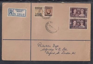 Agencias de Marruecos Scott 82 FDC - 1937 edición de coronación - Imagen 1 de 1