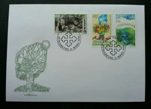 [SJ] Liechtenstein Red Cross 1995 Flower Art Flora Mountain Nature (stamp FDC) - Picture 1 of 5