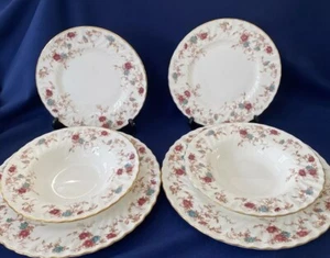 Minton Ancestral Essgruppe für 2 Speiseteller Salatteller Dessertschale - Bild 1 von 7
