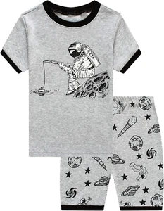 Boys Summer Pajamas Sets Short Sets - Picture 1 of 12