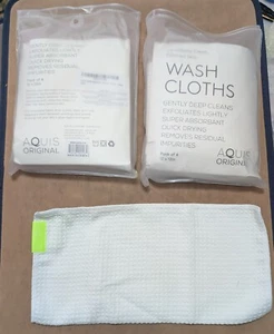 Rare - new Aquis wash cloth 12x12 exfoliating waffle weave - sold individually - Picture 1 of 4