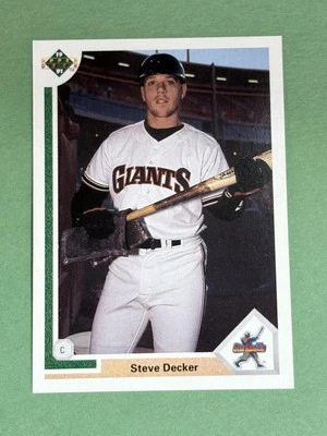 Steve Decker Rookie 1991 Upper Deck San Francisco Giants #25 U124 - Image 1 of 2