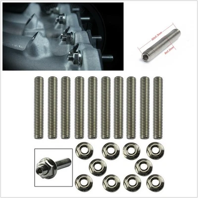 Stainless Exhaust Manifold Extended Studs Bolt Kit For Honda B C D H F K Series - Image 1 of 4