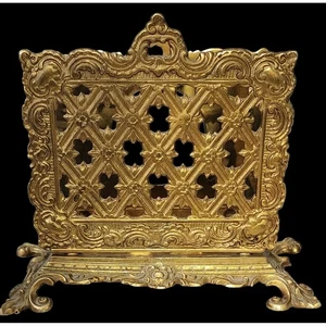 VTG Virginia Meltalcrafters Ornate Intricate Solid Brass Desktop/Napkin Holder - Picture 1 of 8