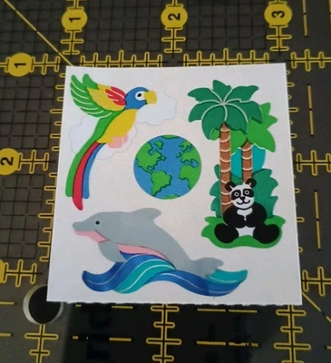 Vintage Stickers Sandylion Panda Bear Dolphin Foil Mylar Sticker Mod - Image 1 of 3
