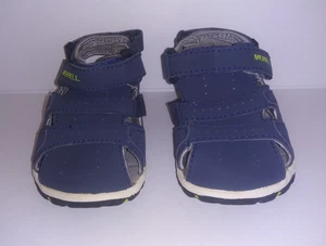 Merrell Aqua Deck Junior Hydro Sandals Toddler Kids Size 4 Dark Denim - Picture 1 of 8