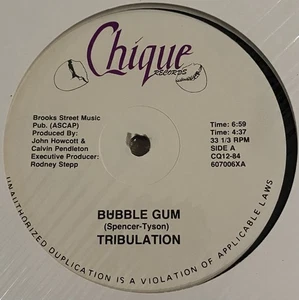 RARE Indianapolis Boogie Funk Electro 12” LP Record TRIBULATION Bubble Gum EX* - Picture 1 of 6