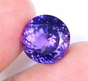 Natural 8.60 Ct Boysenberry Sapphire Certified Round Cut Stunning Loose Gemstone - Picture 1 of 7