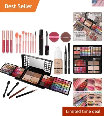Ultimate Full Makeup Kit - 84 Eyeshadows & 36 Lip Creams for All Skin Tones - Image 1 of 4