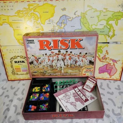 Risk World Conquest Board Game Standard Edition - Parker 1996  - Image 1 of 4
