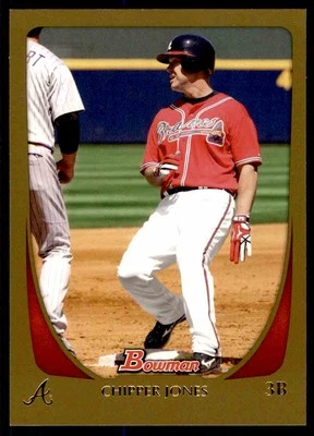 2011 Bowman Gold Chipper Jones Atlanta Braves #17 - Image 1 of 2