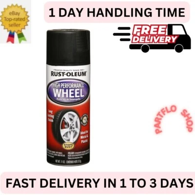 RUST-OLEUM Wheel Coating Spray Paint Car Trucks Metallic Matt Black Rims Stop Rust Durable