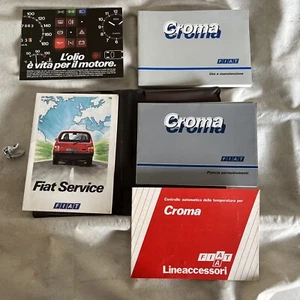 Uso E Manutenzione Porta Libretto Fiat Croma CHT - Turbo , Turbo D Original - Foto 1 di 5