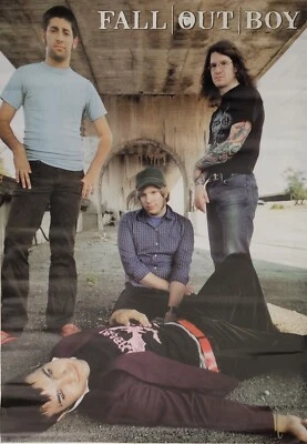 MUSIC POSTER ~ Fall Out Boy 24.25x34.25" Super RARE Pete Wentz Under Bridge NOS - Image 1 of 4