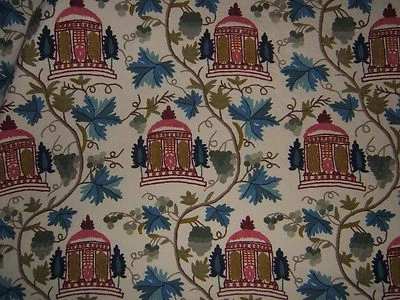 Lee Jofa, Summerhouse Crewel, Vintage, Romantic Crewel, BTY, Color Tuscany - Image 1 of 2