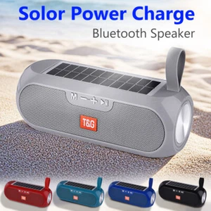 Tragbar Solar FM Radio Kabellos Bluetooth Lautsprecher Stereo Sound Box Hifi Mp3 - Picture 1 of 13