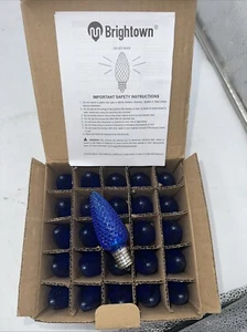 C9 LED Bulb Replacements In Blue (25 bulbs/bag) - Faceted - Picture 1 of 4