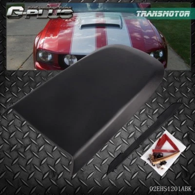 Fit For Ford Mustang GT V8 2005-09 Black Front Racing Style Air Vent Hood Scoop - Image 1 of 4