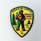 Smokey Bear Embroidered Iron On Patch Yellow Green Brown Forest Fires US Vintage