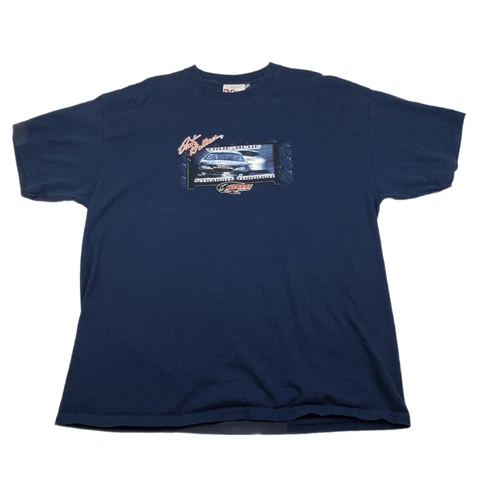 Vintage Chase Authentics Rusty Wallace Shirt Large True Blue Straight Through 2 Cover