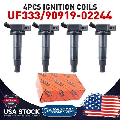 4x bobinas de encendido originales para Toyota Camry 2002-2008 2,4 L L4 OEM 90919-02244 Foto 1 de 4
