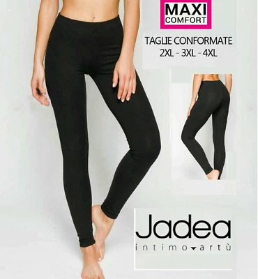 Leggings donna maxi invernale Jadea cotone elasticizzato pantalone taglie grandi - Immagine 1 di 3