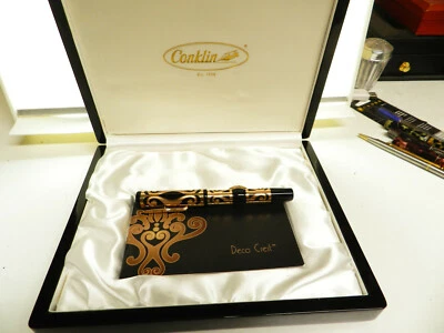 Pluma Estilográfica Conklin Decocrest Mark Twain Edición Limitada Oro Rosa  Foto 1 de 4