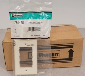 9 Piece - Panduit Pan-Net CFPS4IW Faceplate Mini Com Classic Accepts 4 Modules - Picture 1 of 5