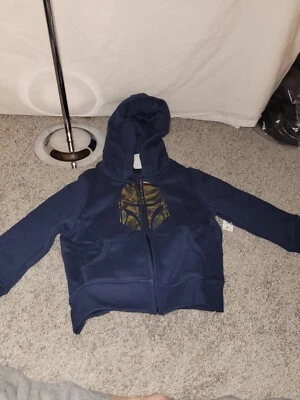 Azul Marino Manchado Cebra Boba Fett Star Wars Niño Cremallera - Nueva Sudadera con Capucha Foto 1 de 4