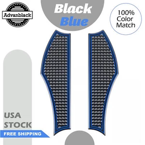 Black / Blue Vengeance Front Rider Floorboards For Softail & Harley Tourings - Bild 1 von 7