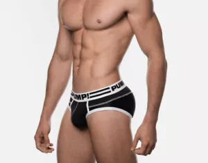 PUMP! Lux Brief Black Mesh Cotton Polished and Contemporary Briefs 12038 39 - Foto 1 di 4