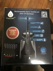 Pursonic S750 Sonic Toothbrush with UV Sanitizing Function, Black, 1.5 Pound-NEW - Picture 1 of 10