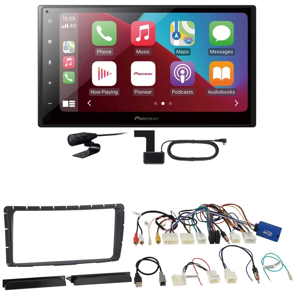 Pioneer SPH-DA160DAB CarPlay Android Auto Einbauset für Toyota Hilux ab 2011 - Bild 1 von 1