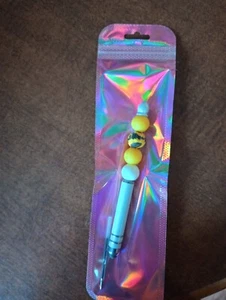 Yellow and White Sunflower Beaded Stylus and Pen Combo - Picture 1 of 1