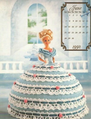 Bed Doll Society The Cotillion Fashion Gown Dress Crochet Pattern Miss June 1992 - Image 1 of 3