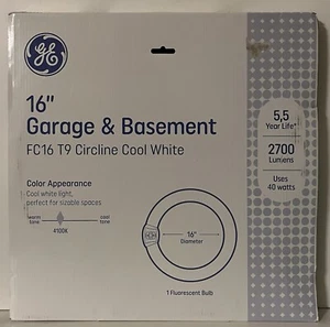 GE 16” Garage & Basement FC16 T9 Circline Cool White Fluorescent Bulb - Picture 1 of 5