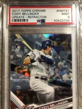 Cody Bellinger 2017 Topps Chrome atualizar Autenticador de esportes profissionais 9 Perfeito Rookie Royal Crown #HMT81 Dodgers Asg