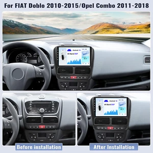 2G+32G Autoradio Android 14 Carplay Per FIAT DOBLO 2010-15 Double Din GPS BT5.0 - Foto 1 di 20