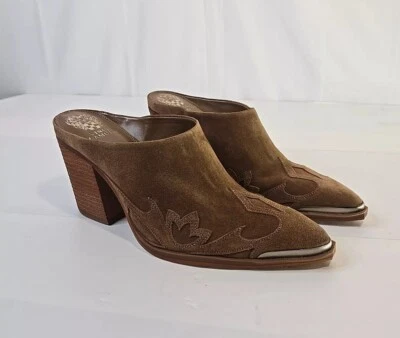 Zapatos para mujer Vince Camuto talla 9. Tacones Greta Western Mule Gamuza Toboganes NUEVO Foto 1 de 4